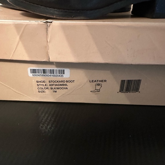 Michael Kors Leather Boots black and mocha Women's 7 - Picture 3 of 5